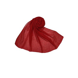 Ribbed Cotton Hijab - Red